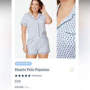 Roller rabbit hearts polo pajamas